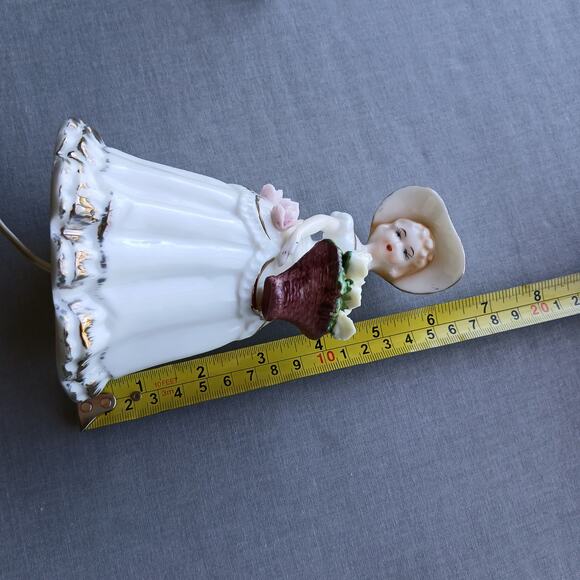 CMI Chadwick Porcelain Southern Belle with roses Night Light not working VTG 50s - Picture 14 of 16